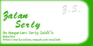 zalan serly business card